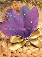 Purple Feather Corsages
